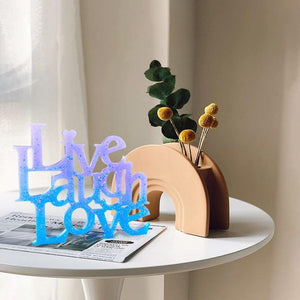 "Live Laugh Love" Szilikon Öntőforma, Kristály Betűk, DIY Fali Dekoráció és Asztaldísz - Outlet24