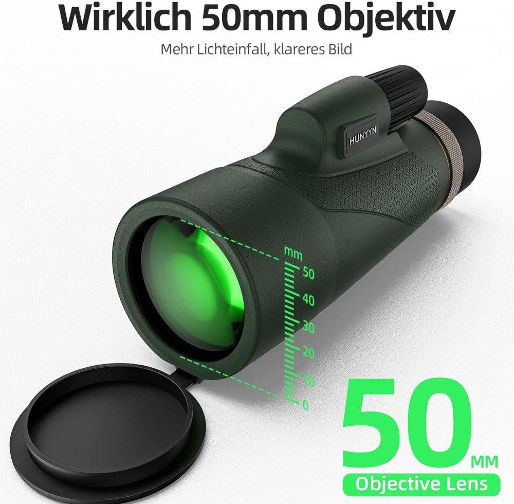 Monokulár Távcső, HD 12x50, Vízálló, Okostelefon Tartóval és Tripoddal - Outlet24