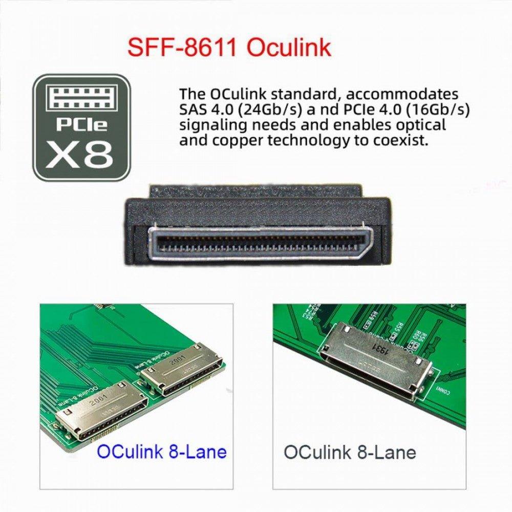 Oculink SFF-8612 8X - PCIe X16 Adapter ATX 24 Pin Táppal - Outlet24